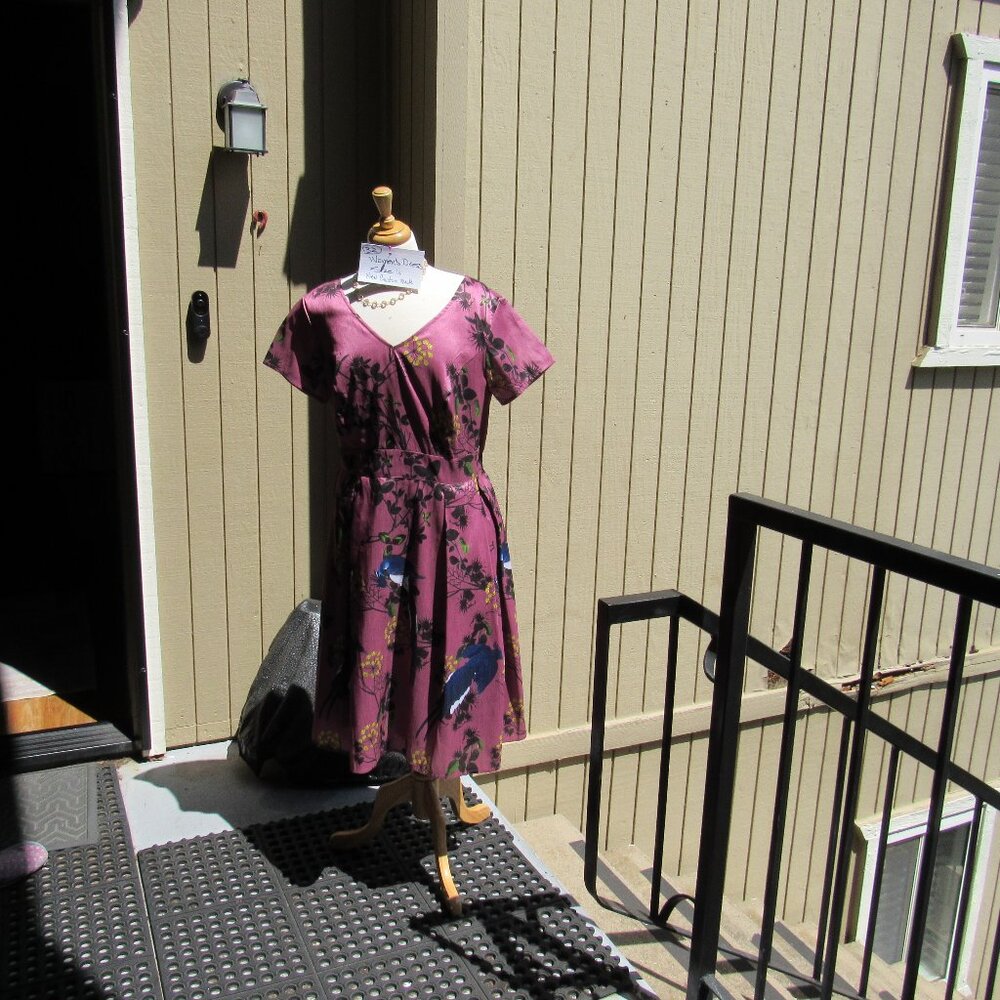 #32  NEW CUSTOM MADE ASIAN PRINT WOMEN'S DRESS  (SIZE 16W)
